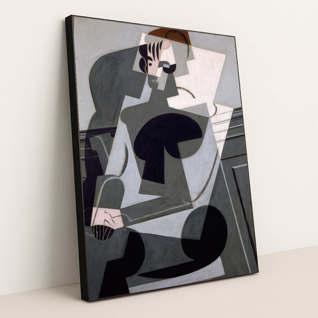 Portrait of Josette Gris (1916) by Juan Gris - Black Frame Stretchiez