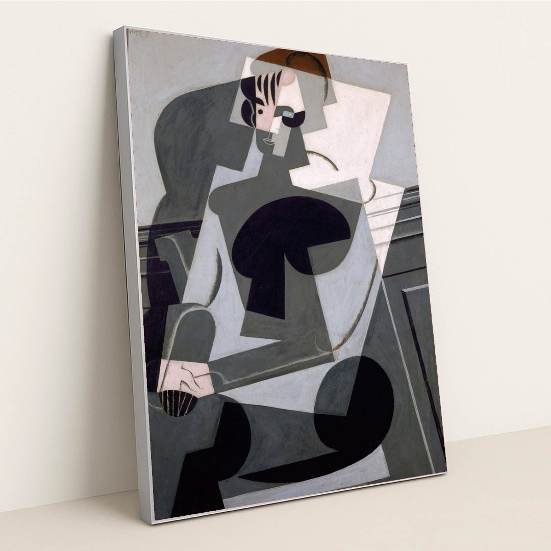 Portrait of Josette Gris (1916) by Juan Gris - Silver Frame Stretchiez