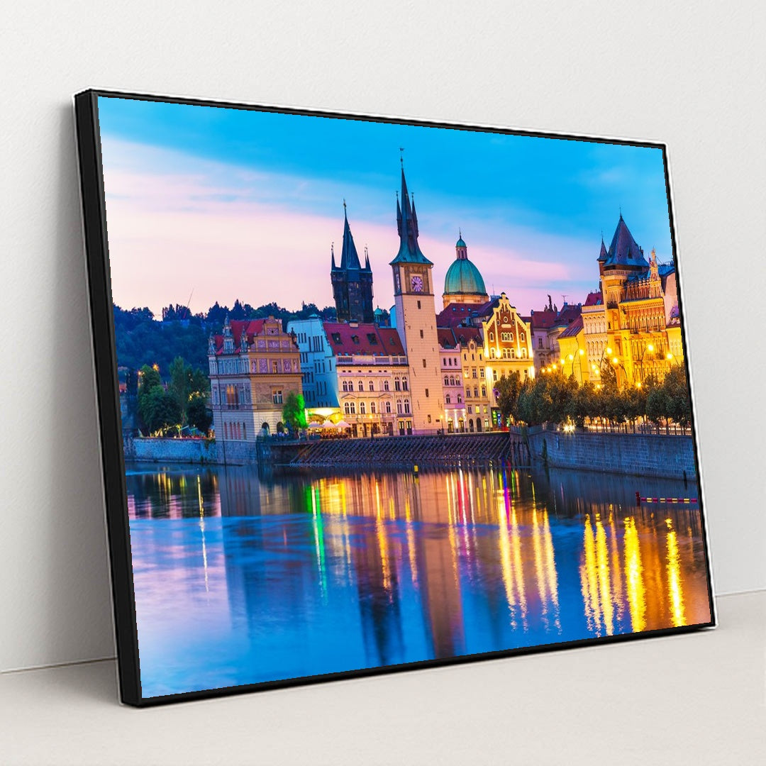 Prague's Old Town by Anonymous - Black Frame Stretchiez
