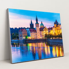 Prague's Old Town by Anonymous - Silver Frame Stretchiez