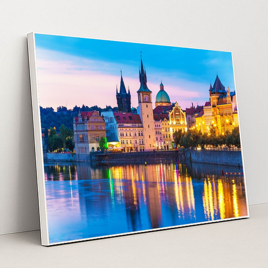 Prague's Old Town by Anonymous - White Frame Stretchiez