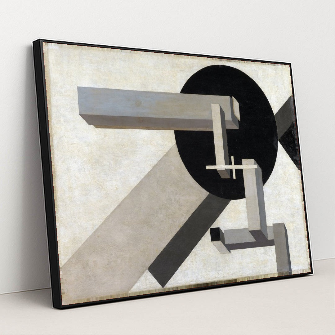 Proun 1D (1919) by El Lissitzky - Black Frame Stretchiez
