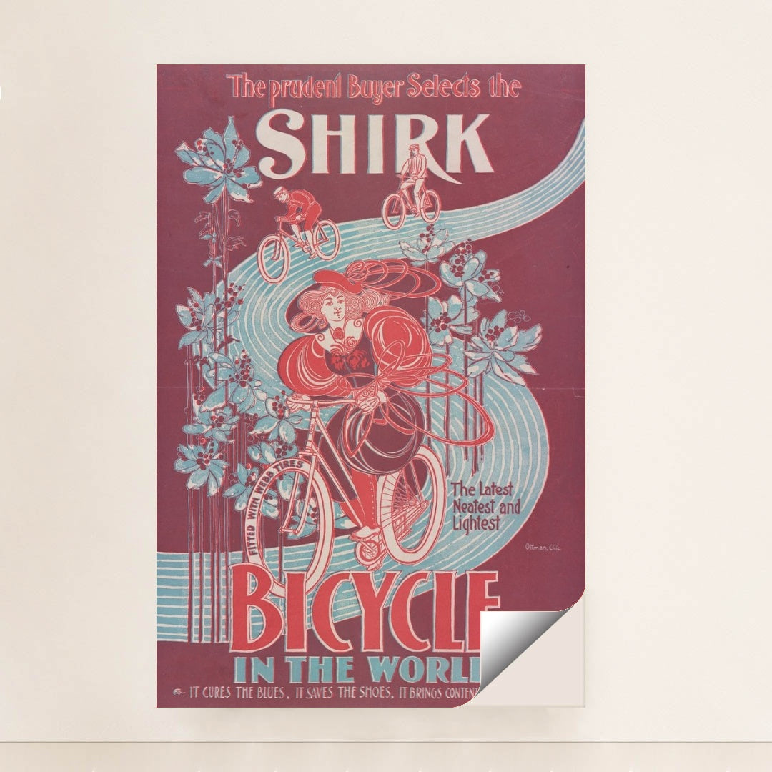 The Prudent buyer selects the Shirk, the latest, neatest, and lightest bicycle in the world (1890) by Chic Ottman - Peeliez