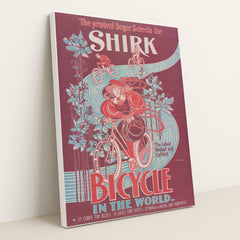 The Prudent buyer selects the Shirk, the latest, neatest, and lightest bicycle in the world (1890) by Chic Ottman - White Frame Stretchiez