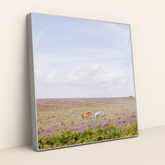 Quiet Grazing by Annie Spratt - Silver Frame Stretchiez