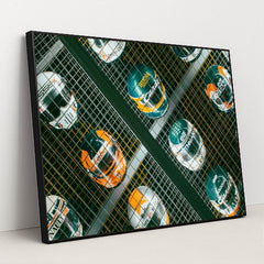 Racing Helmet Collection Grid by Niels Baars - Black Frame Stretchiez
