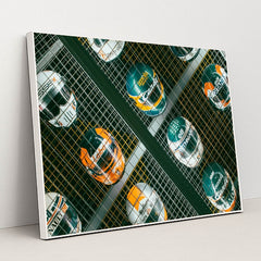 Racing Helmet Collection Grid by Niels Baars - White Frame Stretchiez