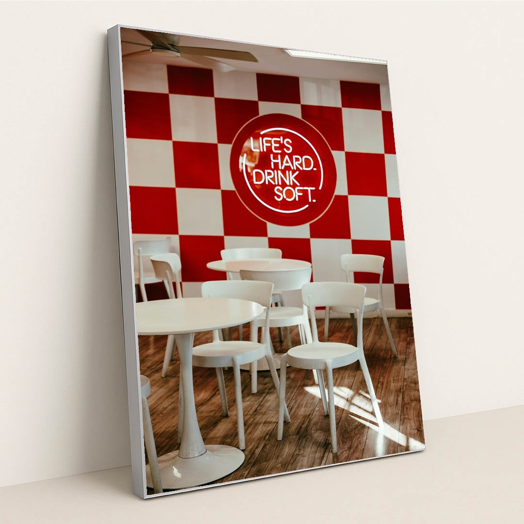 Life's Hard. Drink Soft. by Nellie Adamyan - Silver Frame Stretchiez