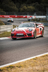 Porsche 911 GT3 RS at Nürburgring, Race Taxi navigating the track with style, perfect for car wall art.