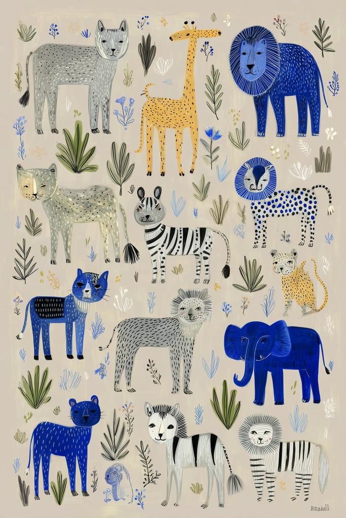 The Gentle Parade of Safari Pals by Melissa King