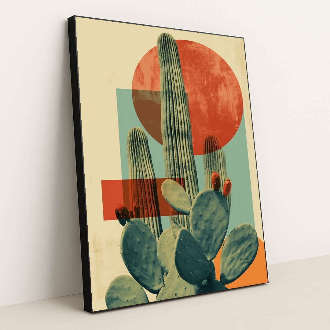 Saguaro Sunrise by Bailey Adams - Black Frame Stretchiez