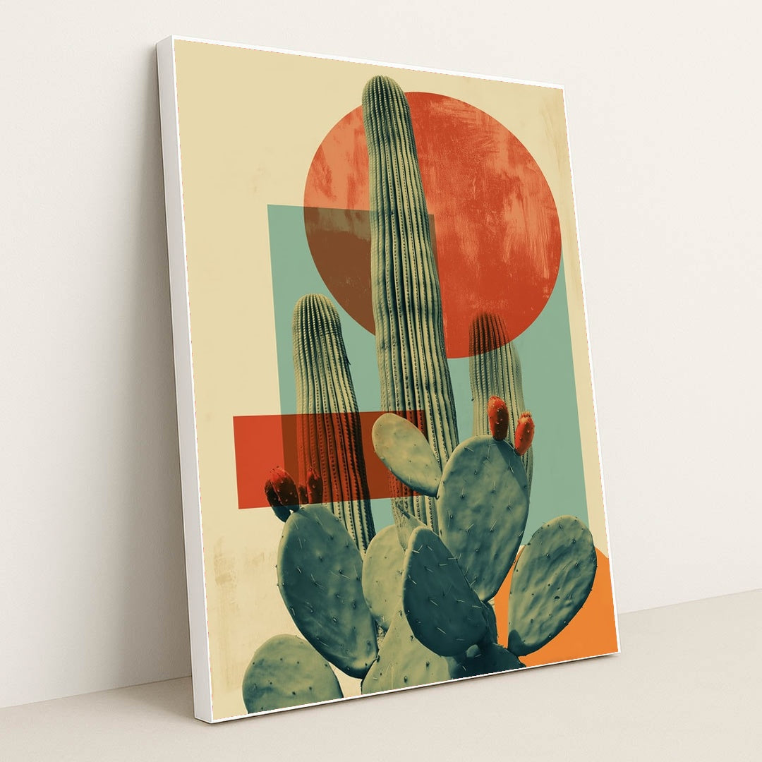 Saguaro Sunrise by Bailey Adams - White Frame Stretchiez