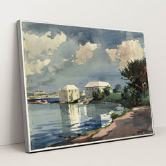 Salt Kettle, Bermuda (1899) by Winslow Homer - Silver Frame Stretchiez