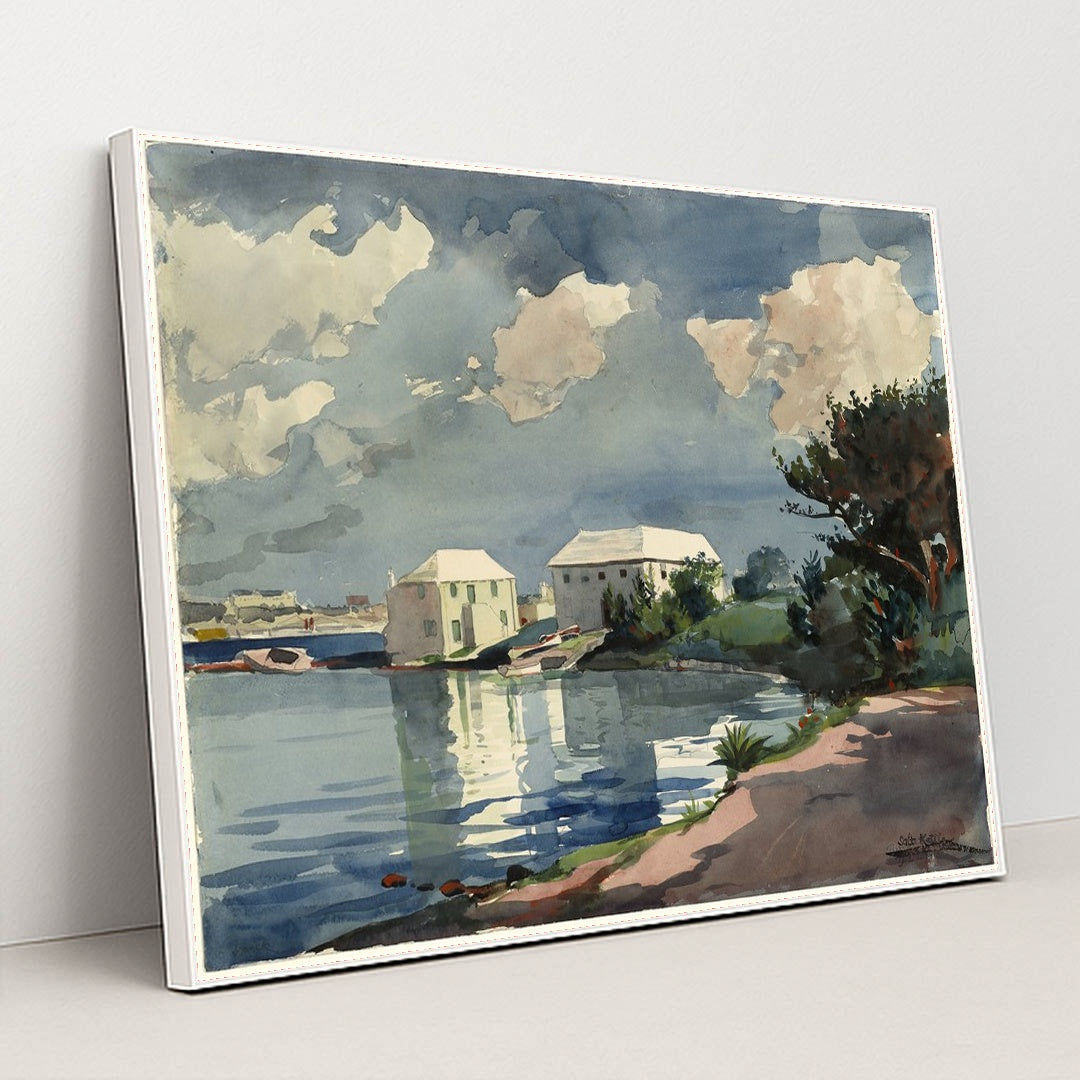 Salt Kettle, Bermuda (1899) by Winslow Homer - White Frame Stretchiez