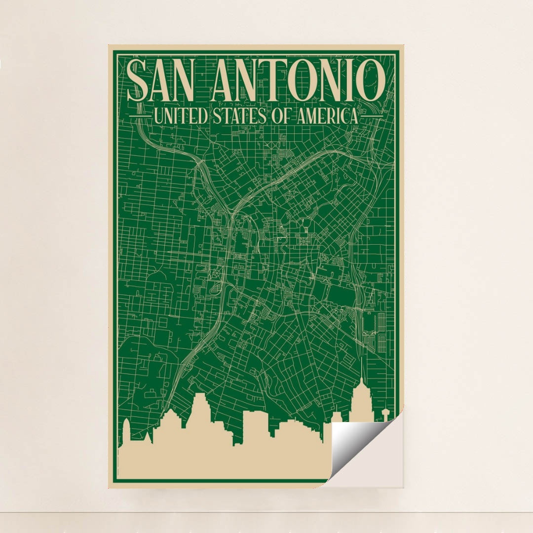 Blueprint of San Antonio's Urban Landscape by Anonymous - Peeliez