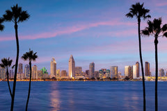 Stock Photos - Downtown San Diego city skyline cityscape of USA at sunset