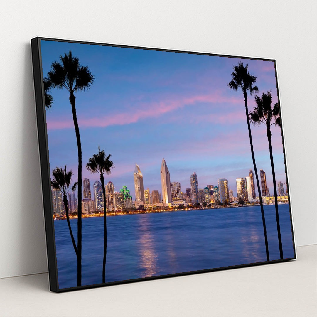 Sunset Serenity San Diego by Anonymous - Black Frame Stretchiez