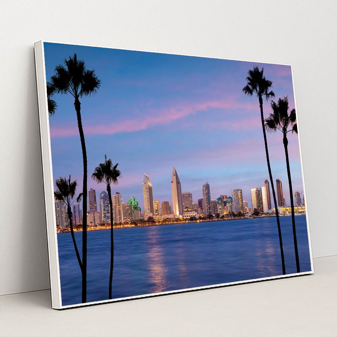 Sunset Serenity San Diego by Anonymous - White Frame Stretchiez