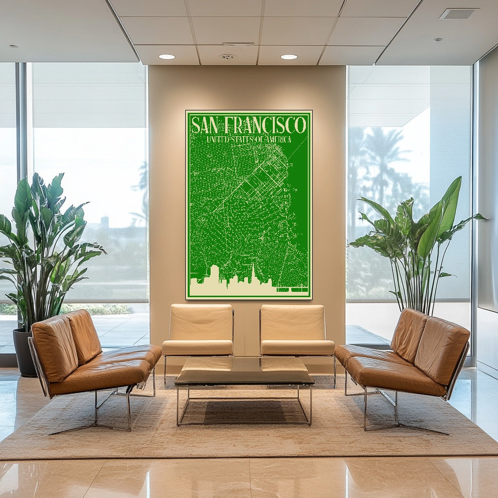 Blueprint of San Francisco's Urban Landscape by Anonymous - Mockup 1