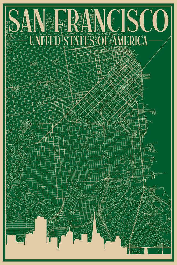 Blueprint of San Francisco's Urban Landscape by Anonymous