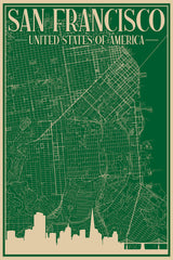 Blueprint of San Francisco's Urban Landscape by Anonymous