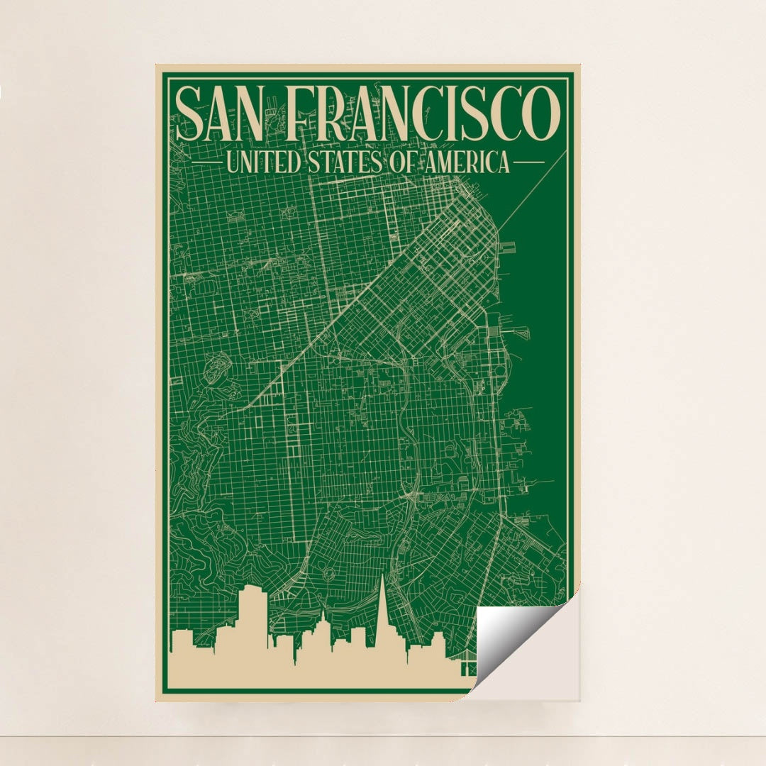 Blueprint of San Francisco's Urban Landscape by Anonymous - Peeliez