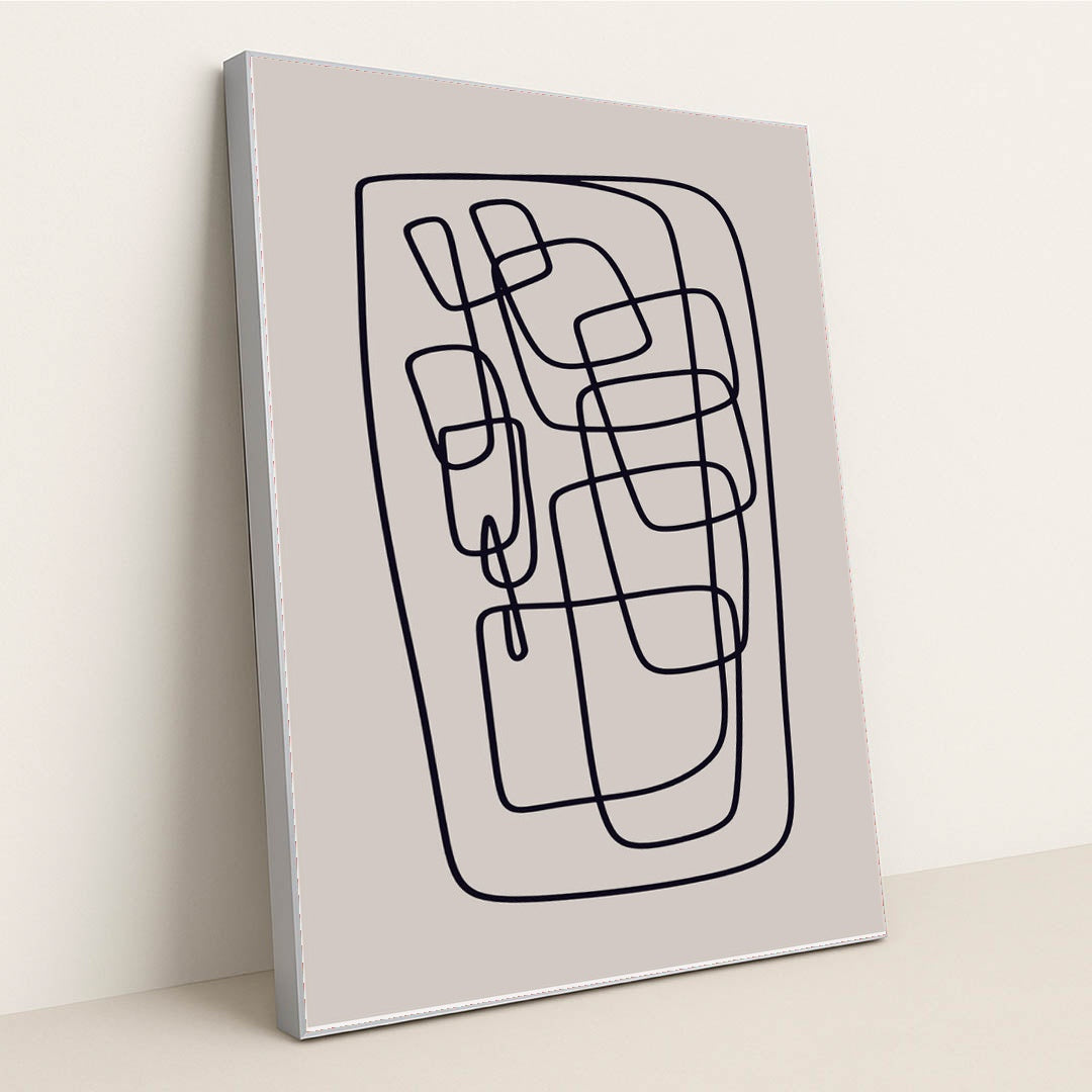 Minimalistic Scandinavian Poster Collection by Tyler Jacobs - Silver Frame Stretchiez