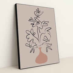 Scandinavian Soft Geometric Shapes Canvas with Muted Pastel Palette by Anonymous - Black Frame Stretchiez