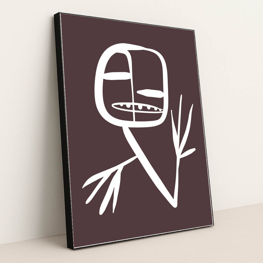 Nordic Canvas with Intricate Shapes and Earthy Tones by Tyler Jacobs - Black Frame Stretchiez