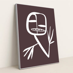 Nordic Canvas with Intricate Shapes and Earthy Tones by Tyler Jacobs - Silver Frame Stretchiez
