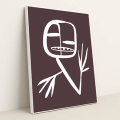 Nordic Canvas with Intricate Shapes and Earthy Tones by Tyler Jacobs - White Frame Stretchiez