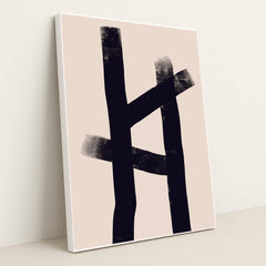 Scandinavian Abstract Paint with Clean Lines & Muted Tones by Tyler Jacobs - White Frame Stretchiez