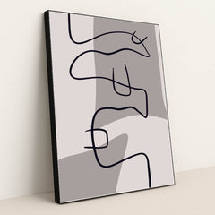 Modern Nordic Canvas with Boho Influences and Clean Contemporary Lines by Tyler Jacobs - Black Frame Stretchiez