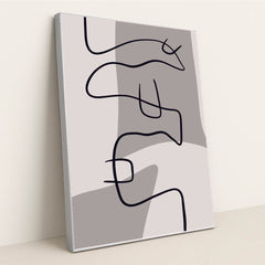 Modern Nordic Canvas with Boho Influences and Clean Contemporary Lines by Tyler Jacobs - Silver Frame Stretchiez