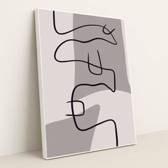 Modern Nordic Canvas with Boho Influences and Clean Contemporary Lines by Tyler Jacobs - White Frame Stretchiez