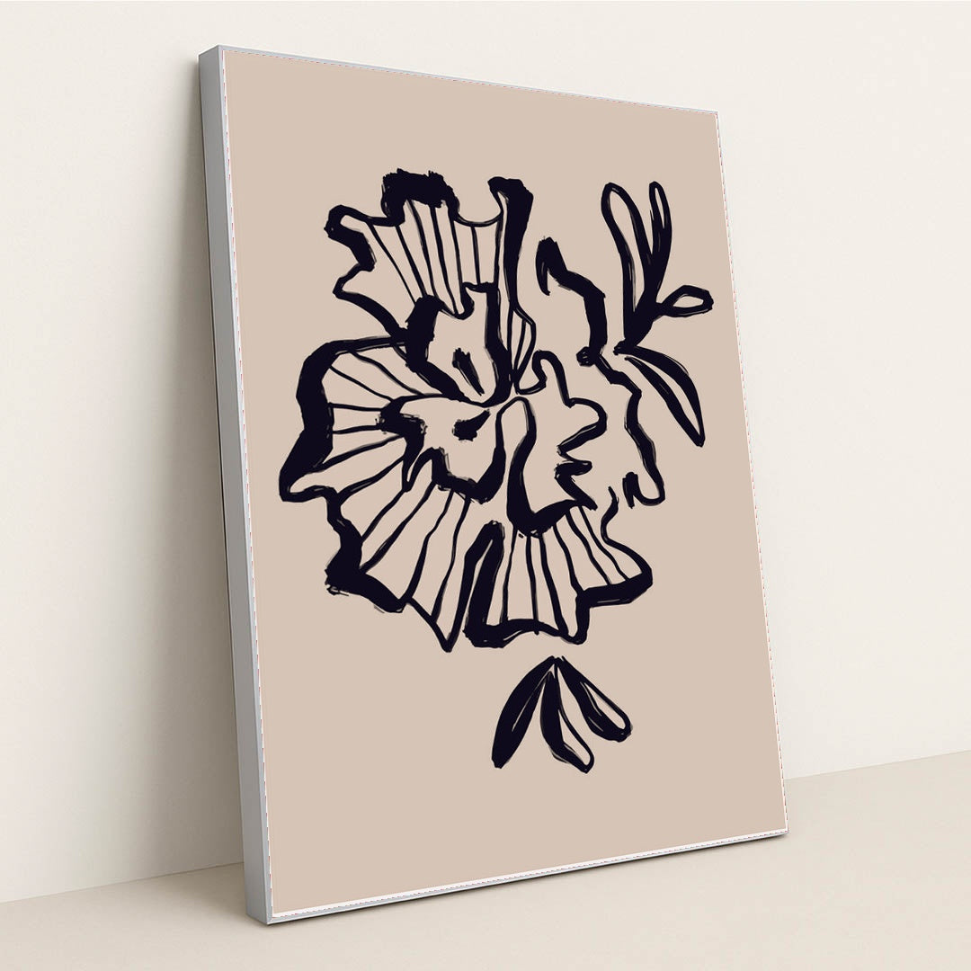 Scandinavian Abstract Minimal for Sleek Interiors by Tyler Jacobs - Silver Frame Stretchiez