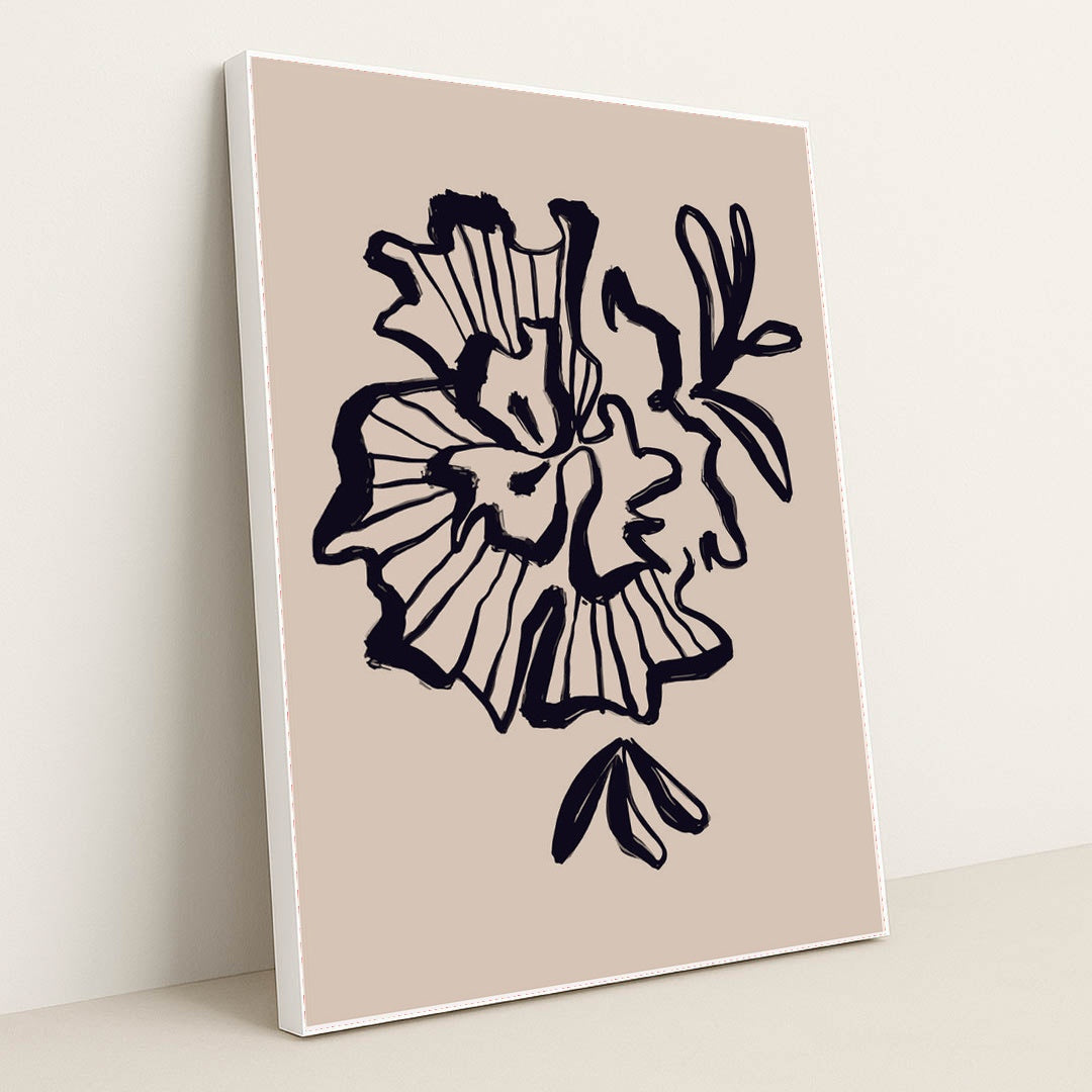 Scandinavian Abstract Minimal for Sleek Interiors by Tyler Jacobs - White Frame Stretchiez