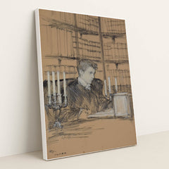 Scholar’s Vigil by Seven Akins - White Frame Stretchiez