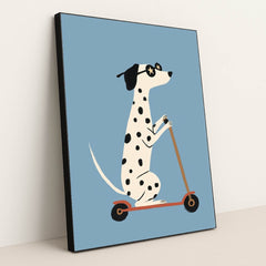 Scooter Pup by Melissa King - Black Frame Stretchiez
