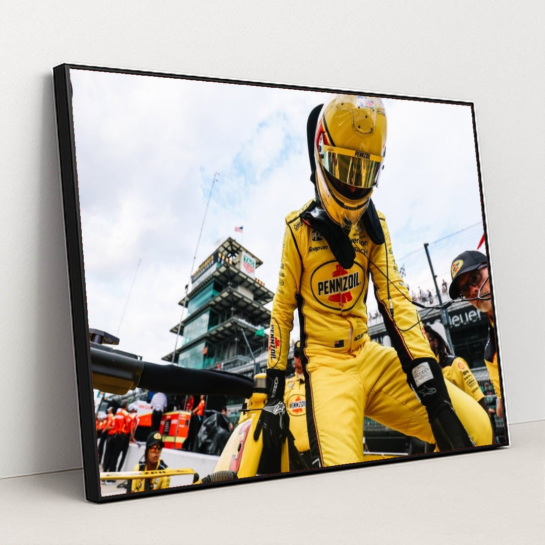 Scott McLaughlin — Indianapolis 500 Practice | Full Speed by Joe Skibinski - Black Frame Stretchiez