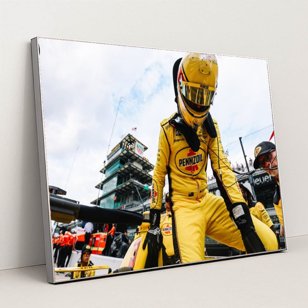 Scott McLaughlin — Indianapolis 500 Practice | Full Speed by Joe Skibinski - Silver Frame Stretchiez