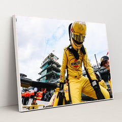 Scott McLaughlin — Indianapolis 500 Practice | Full Speed by Joe Skibinski - White Frame Stretchiez