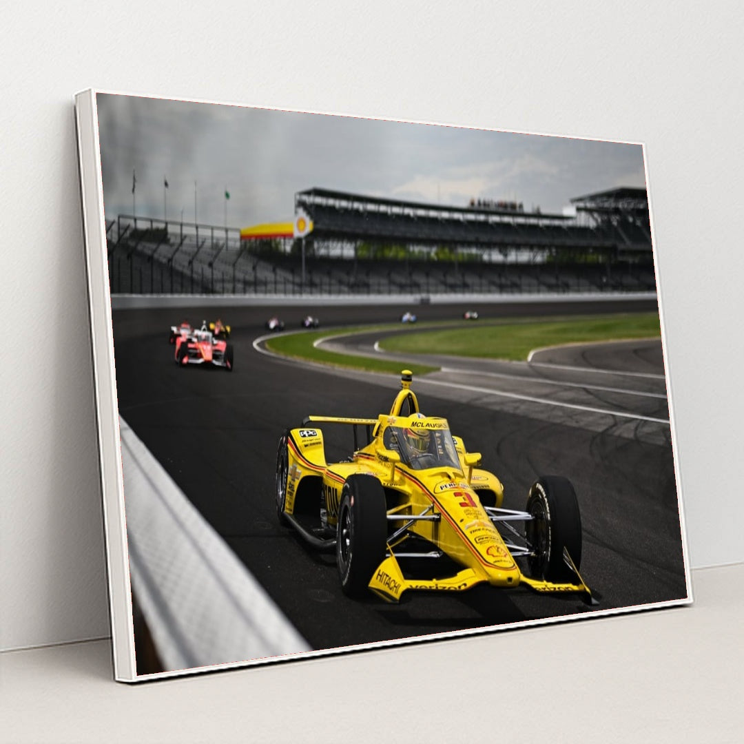 Scott McLaughlin — Indianapolis 500 Practice | Race Day Moment by James Black - White Frame Stretchiez