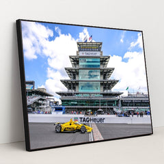 Scott McLaughlin — Indianapolis 500 Practice | Trackside Action by Indycar Photography - Black Frame Stretchiez