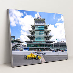 Scott McLaughlin — Indianapolis 500 Practice | Trackside Action by Indycar Photography - Silver Frame Stretchiez