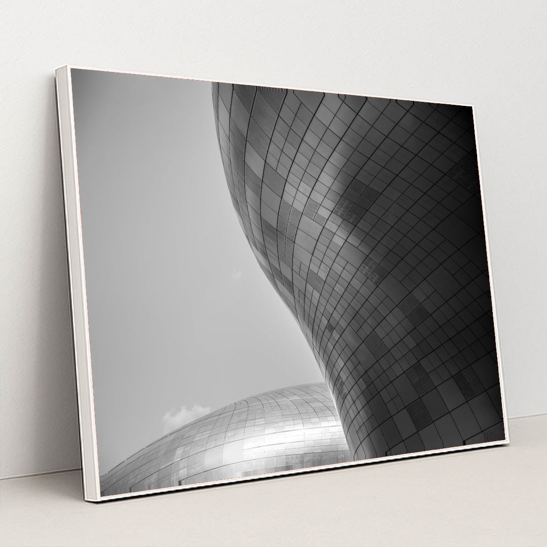 Sculpted Steel Flow by Cat Han - White Frame Stretchiez
