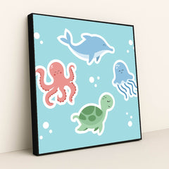 Sea Life in Harmony by Adri Ansyah - Black Frame Stretchiez