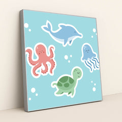 Sea Life in Harmony by Adri Ansyah - Silver Frame Stretchiez