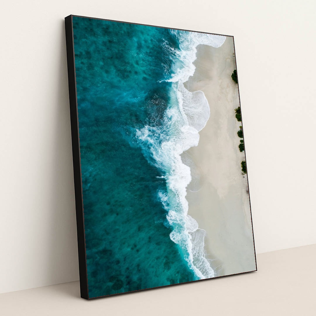 Seafoam Drift by Shifaaz shamoon - Black Frame Stretchiez