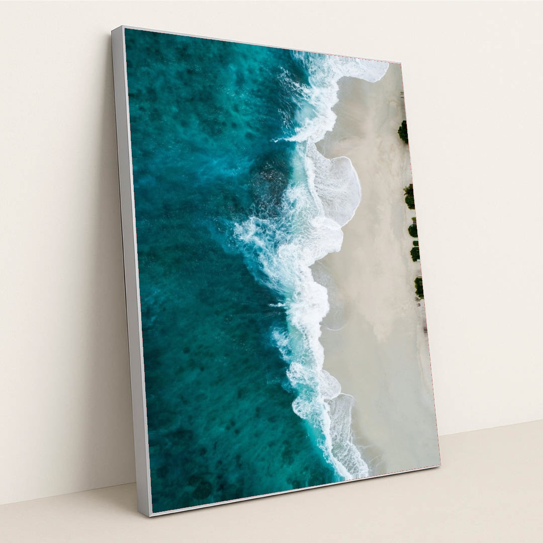Seafoam Drift by Shifaaz shamoon - Silver Frame Stretchiez